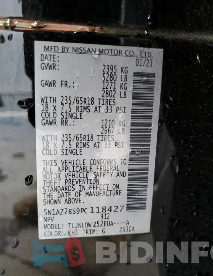 5N1AZ2BS9PC118427 Photo# 13