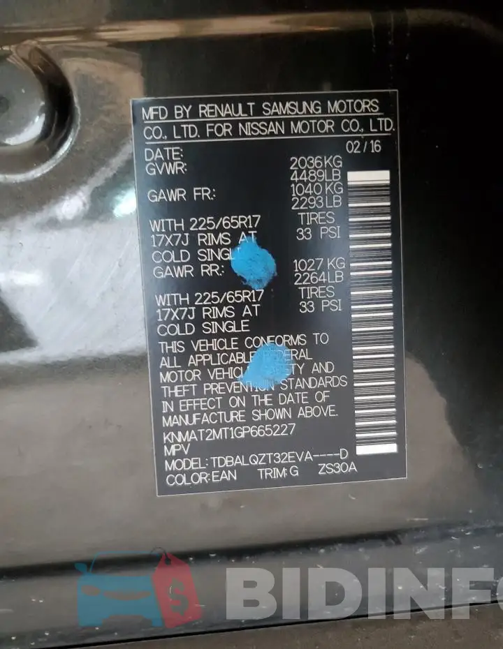KNMAT2MT1GP665227 Photo# 12