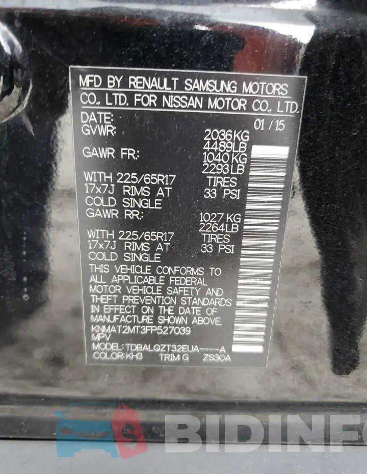 KNMAT2MT3FP527039 Photo# 13