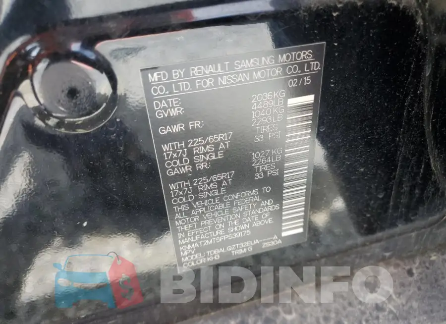 KNMAT2MT5FP539175 Photo# 13