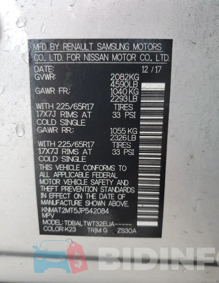 KNMAT2MT5JP542084 Photo# 12