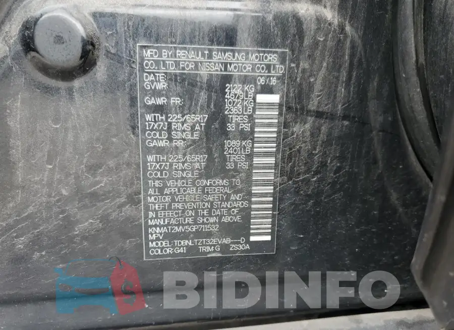 KNMAT2MV5GP711532 Photo# 13