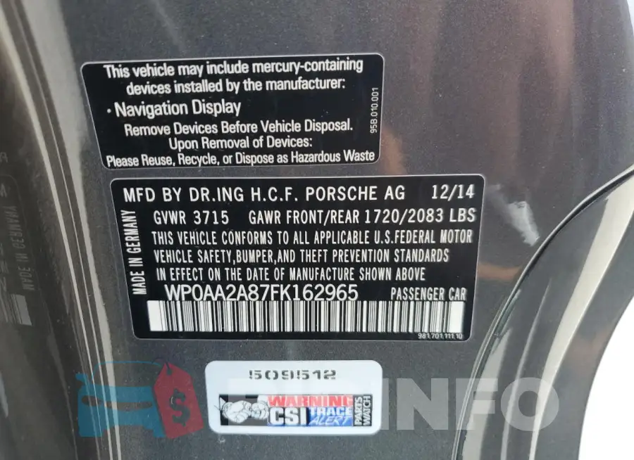 WP0AA2A87FK162965 Photo# 12