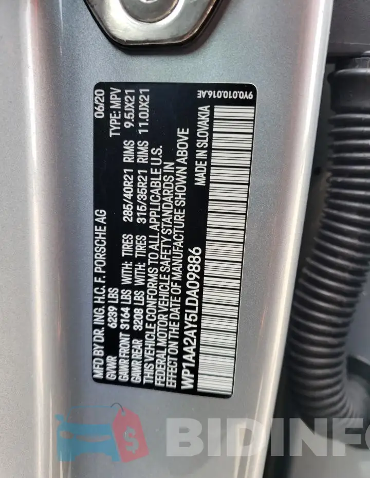 WP1AA2AY5LDA09886 Photo# 13