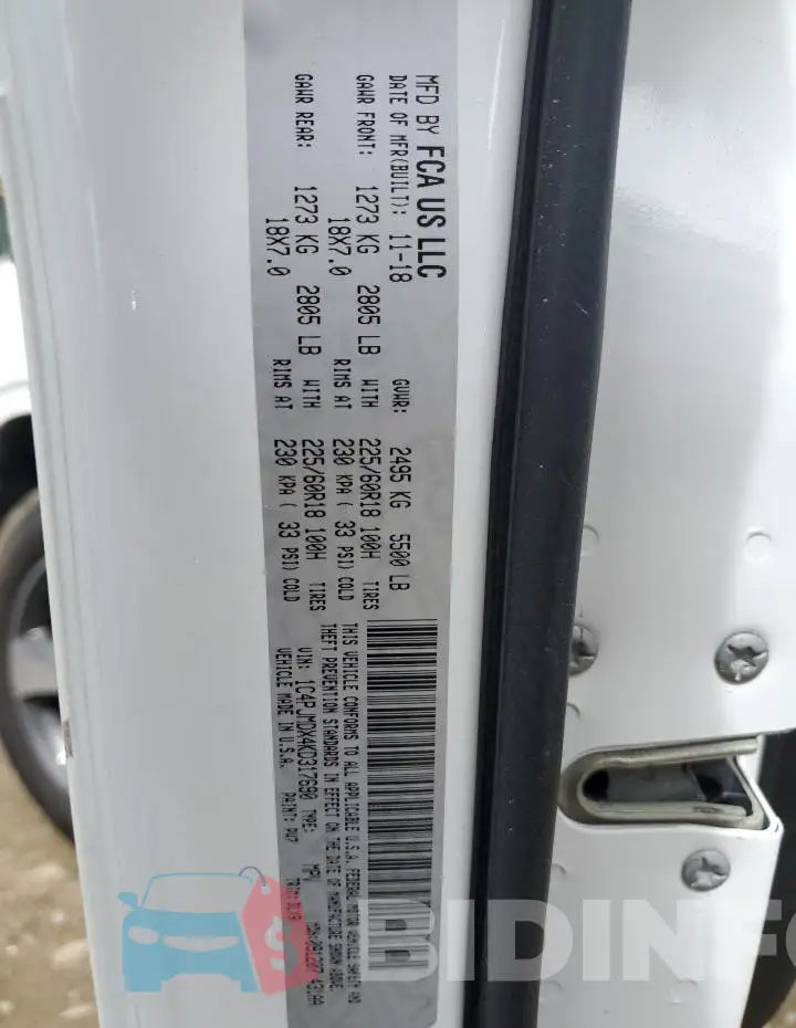 1C4PJMDX4KD317690 Photo# 14