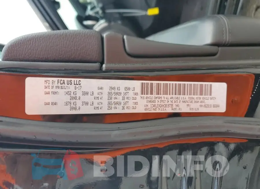 1C4RJEAGXHC819735 Photo# 13