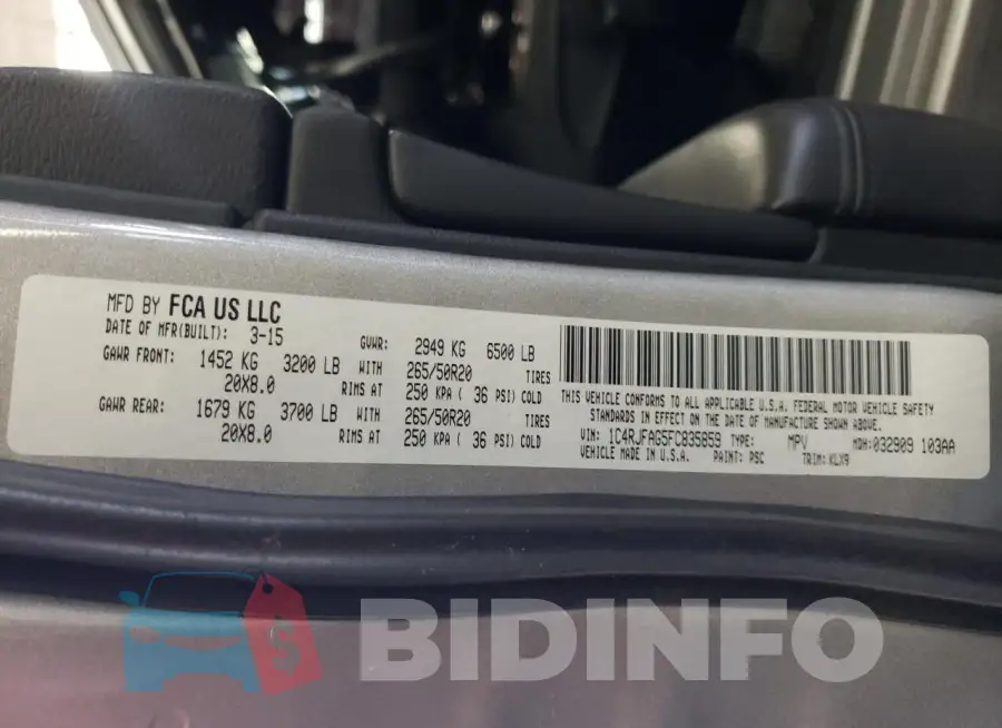 1C4RJFAG5FC835859 Photo# 13