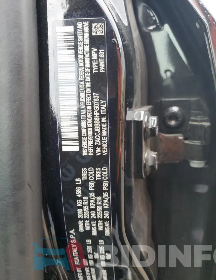 ZACCJBBB6HPG07837 Photo# 13