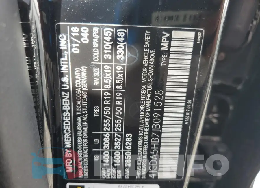 4JGDA5HB7JB091528 Photo# 14
