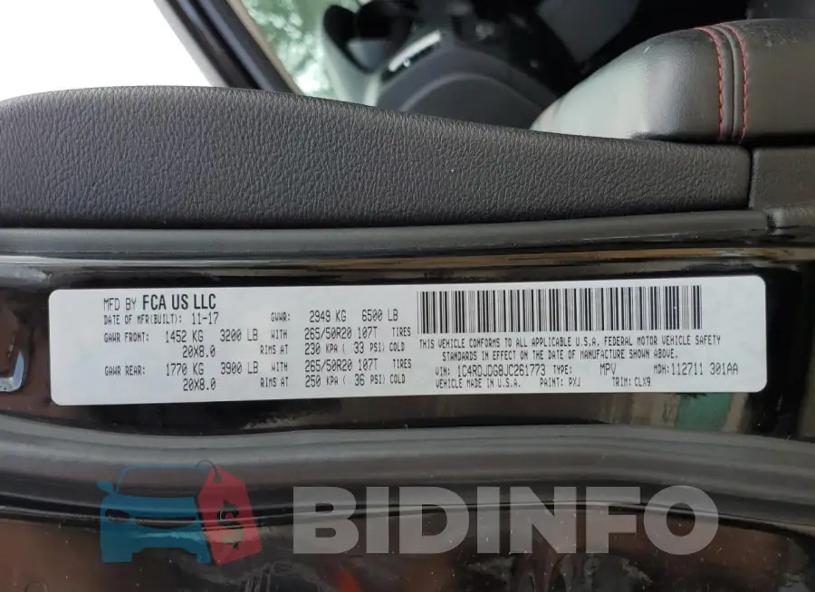 1C4RDJDG8JC261773 Photo# 13