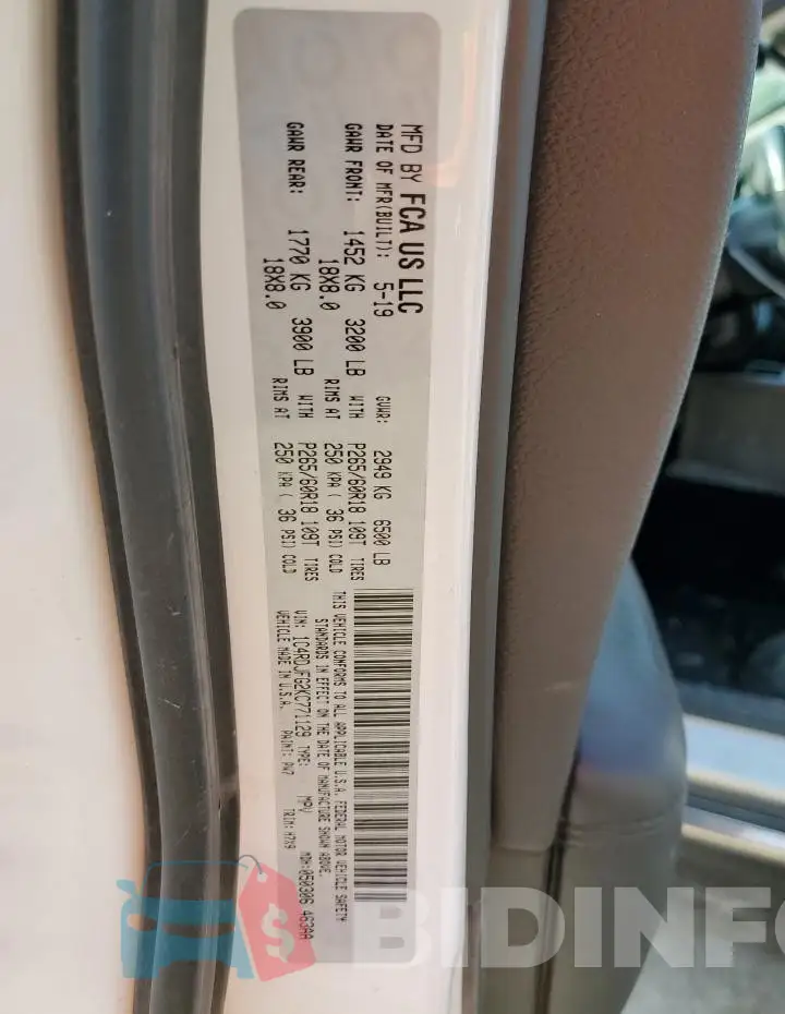1C4RDJFG2KC771129 Photo# 13