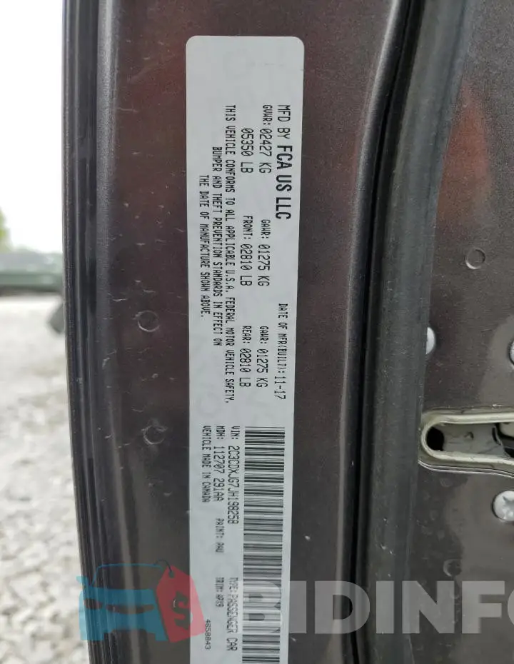 2C3CDXJG7JH198258 Photo# 12
