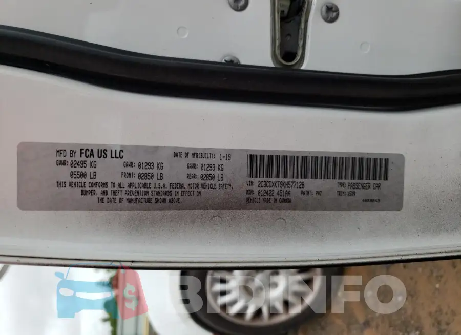 2C3CDXKT9KH577128 Photo# 12