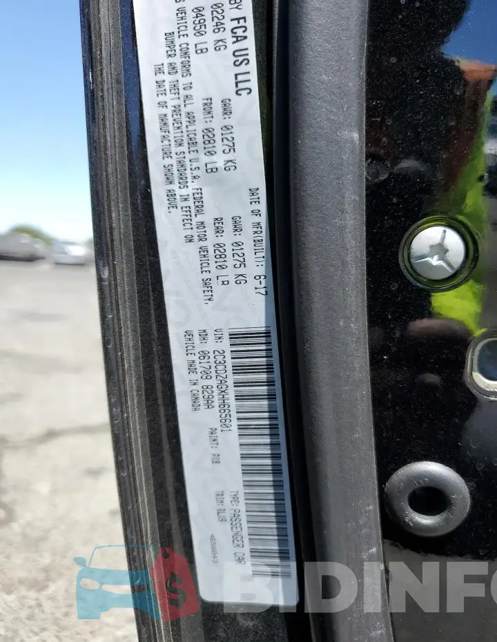 2C3CDZAGXHH665601 Photo# 12