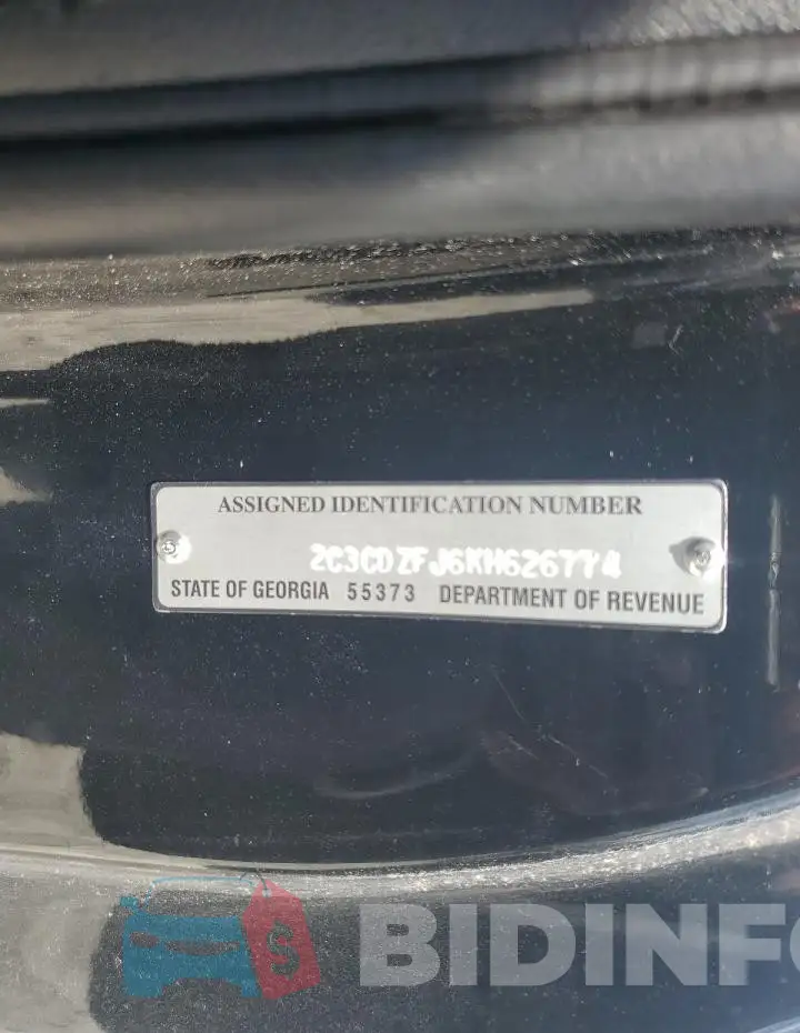 2C3CDZFJ6KH626774 Photo# 12