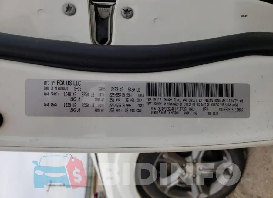 3C4PDCGG4FT711736 Photo# 13