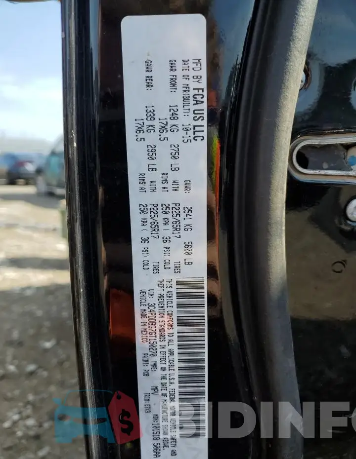 3C4PDDBG7GT150270 Photo# 13