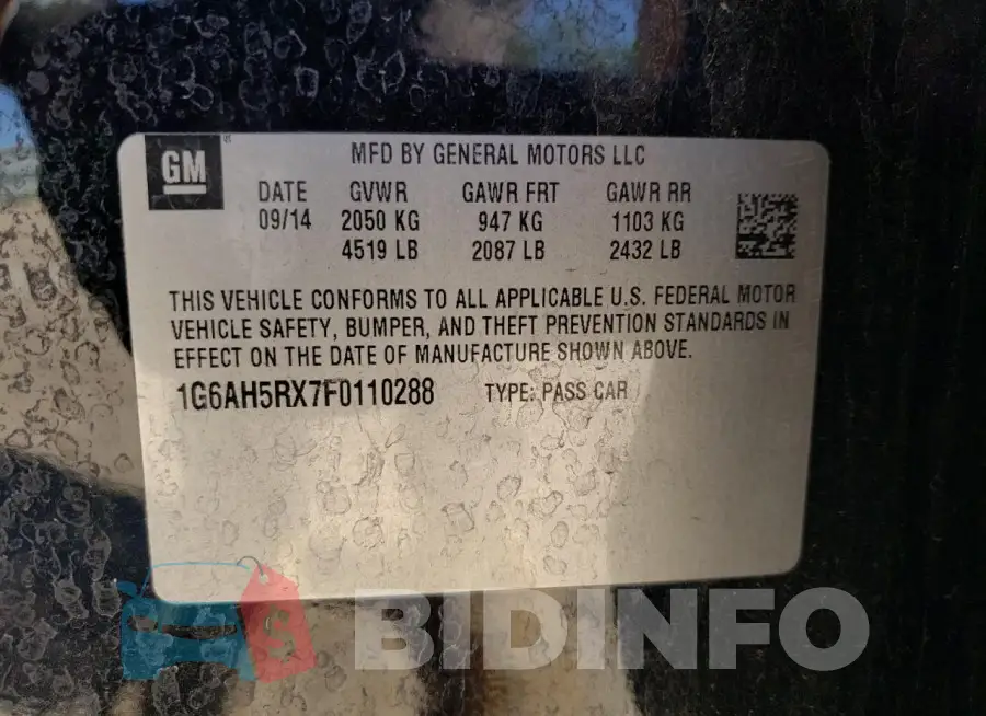 1G6AH5RX7F0110288 Photo# 13