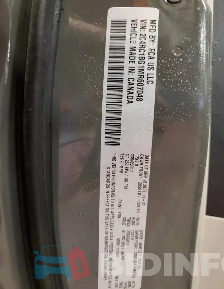 2C4RC1BG1MR607048 Photo# 13