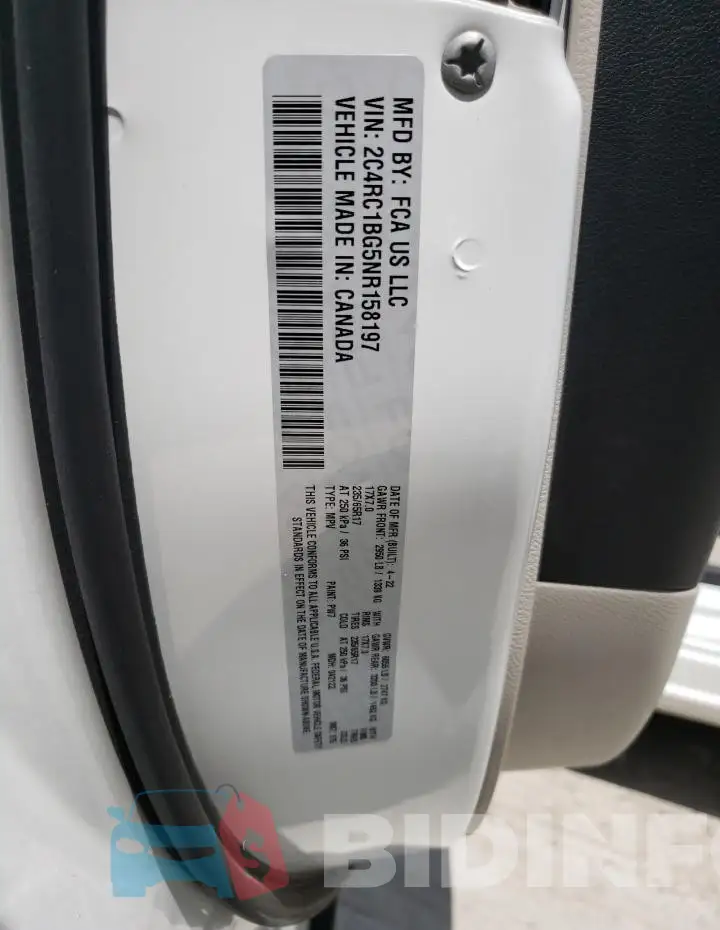2C4RC1BG5NR158197 Photo# 13