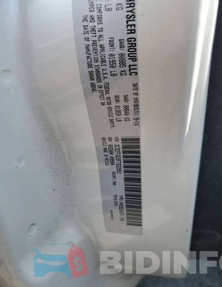 3C3CFFGE9FT522951 Photo# 12