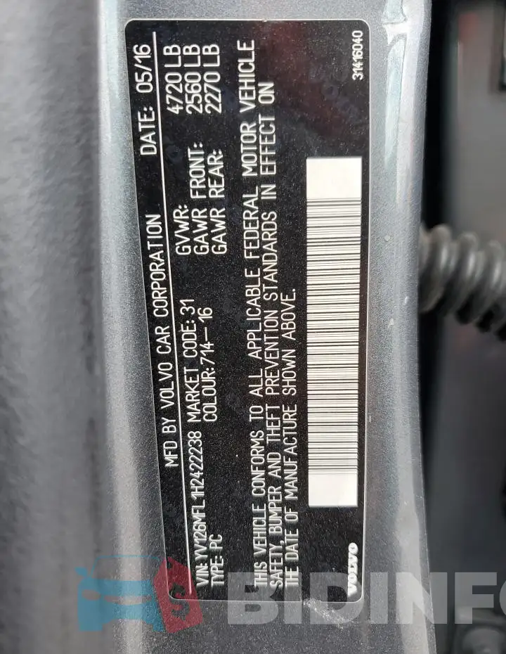 YV126MFL1H2422238 Photo# 12