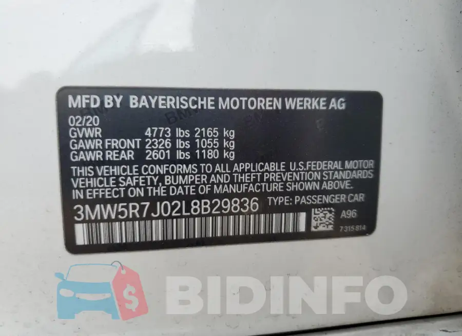 3MW5R7J02L8B29836 Photo# 12