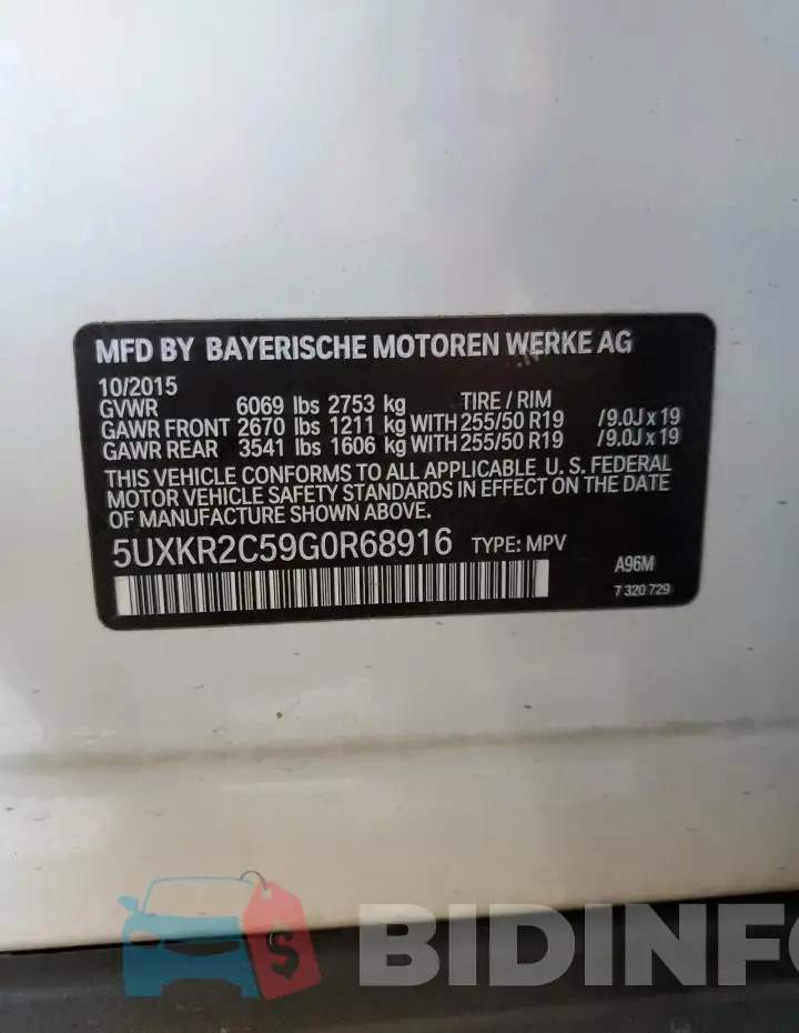 5UXKR2C59G0R68916 Photo# 13