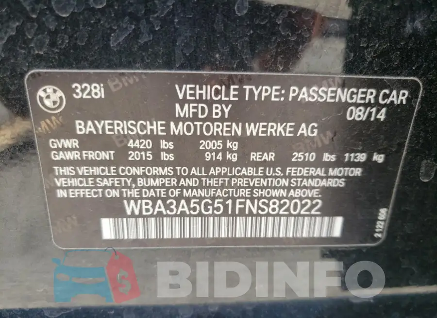 WBA3A5G51FNS82022 Photo# 12