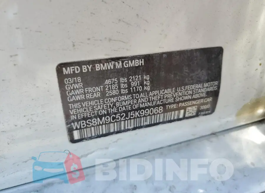 WBS8M9C52J5K99068 Photo# 12