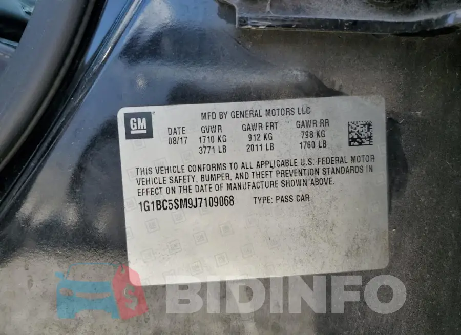 1G1BC5SM9J7109068 Photo# 12
