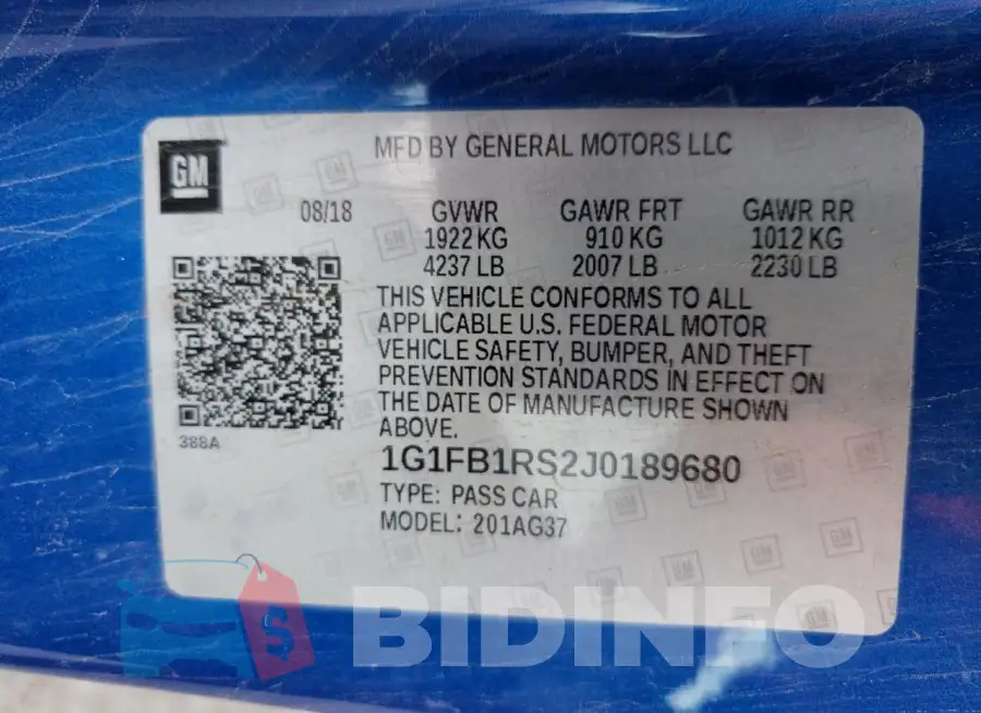 1G1FB1RS2J0189680 Photo# 12