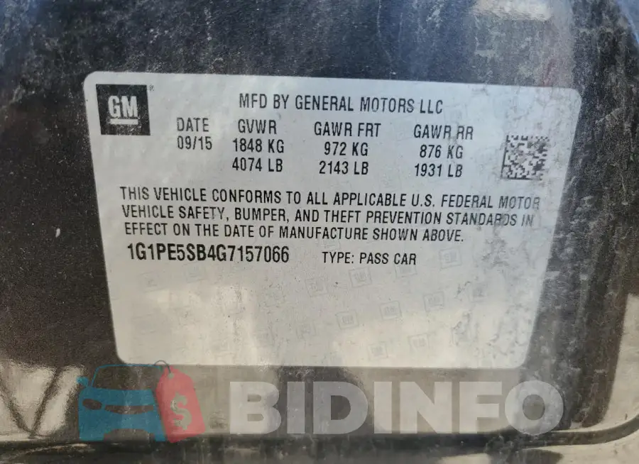 1G1PE5SB4G7157066 Photo# 12