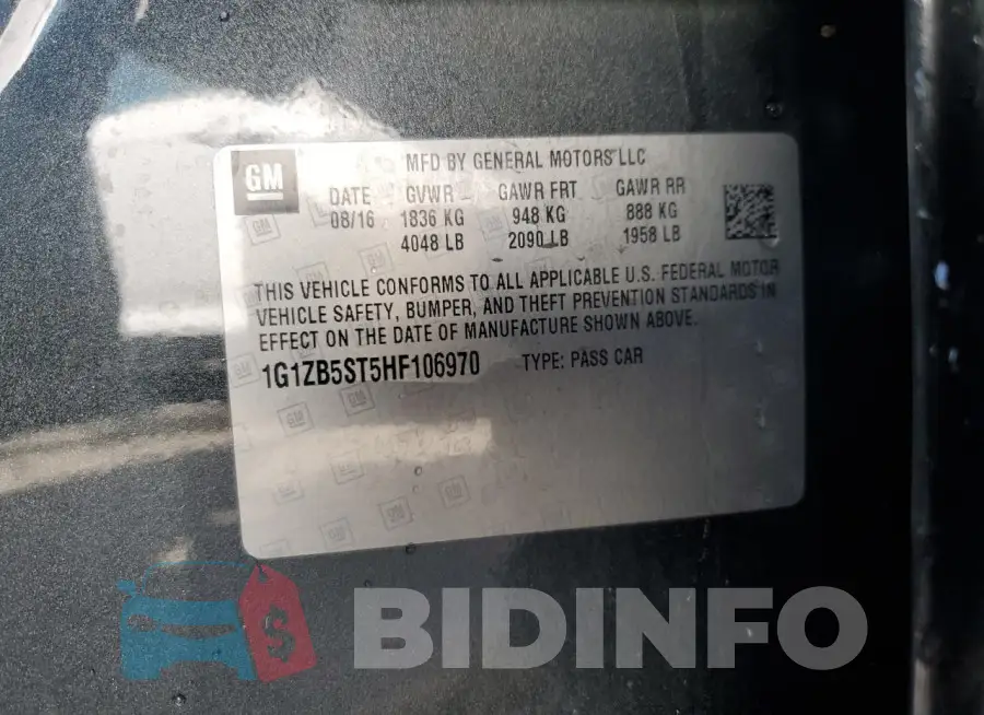 1G1ZB5ST5HF106970 Photo# 12