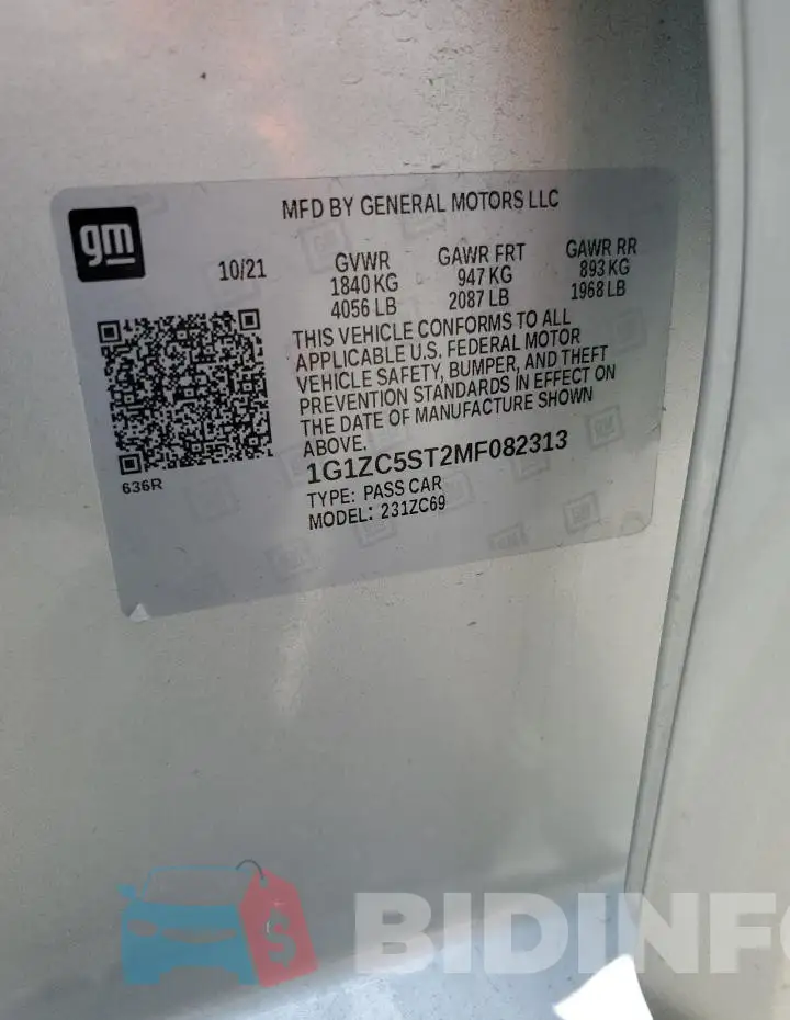 1G1ZC5ST2MF082313 Photo# 13