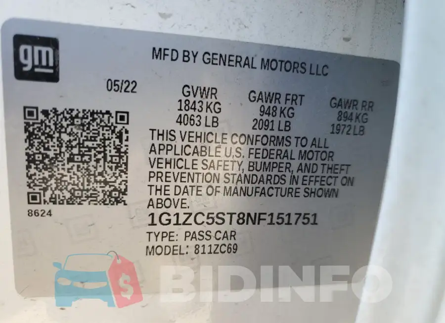 1G1ZC5ST8NF151751 Photo# 12