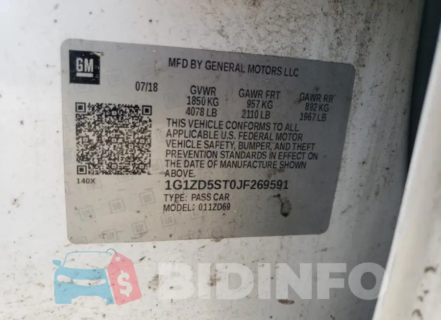 1G1ZD5ST0JF269591 Photo# 12