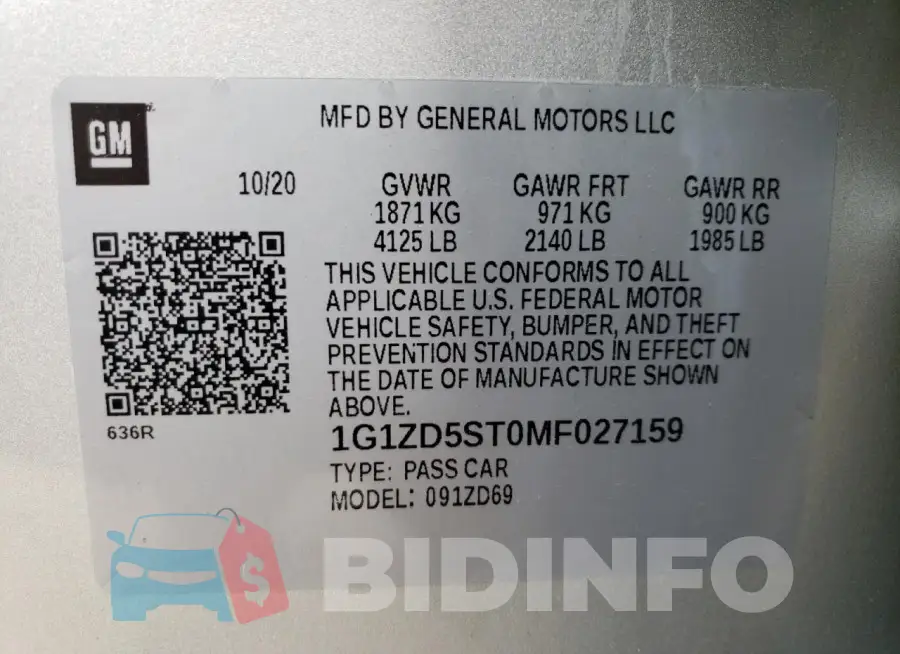 1G1ZD5ST0MF027159 Photo# 13