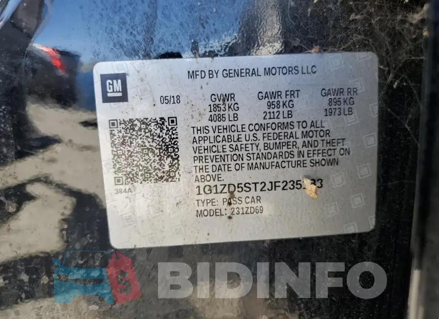 1G1ZD5ST2JF235183 Photo# 12