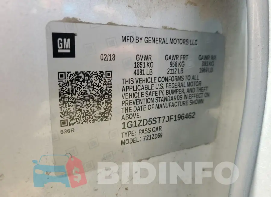 1G1ZD5ST7JF196462 Photo# 12