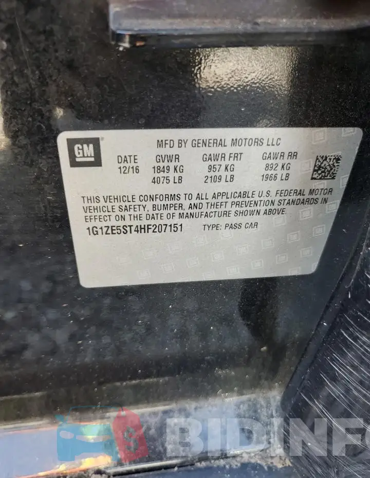 1G1ZE5ST4HF207151 Photo# 12