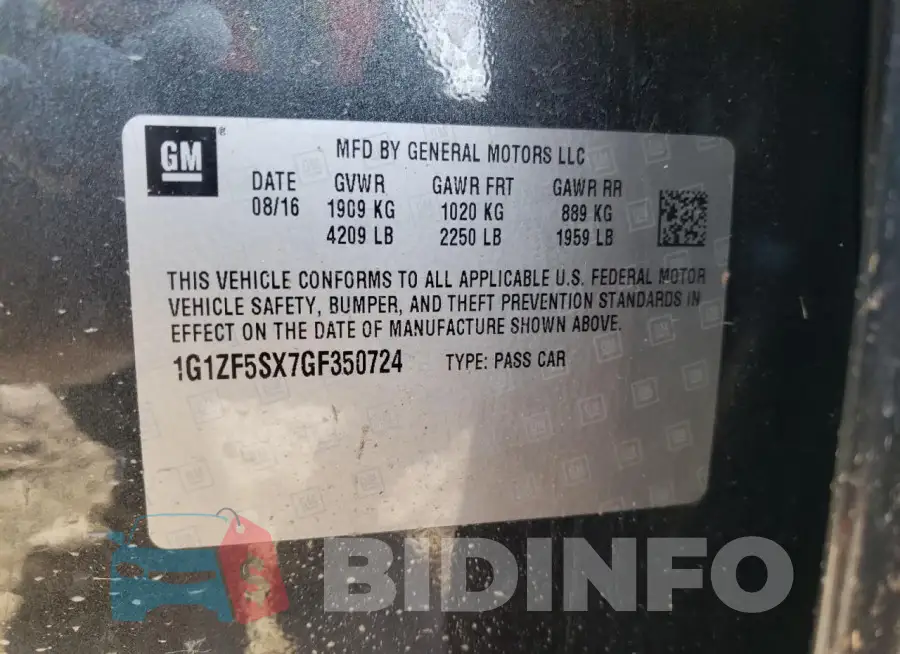 1G1ZF5SX7GF350724 Photo# 12