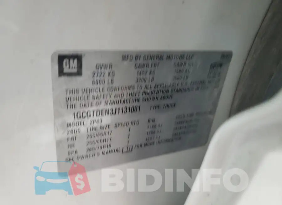 1GCGTDEN3J1131081 Photo# 12