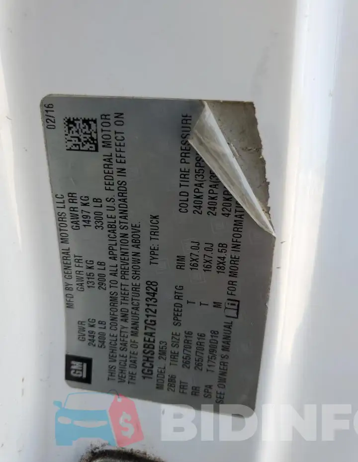 1GCHSBEA7G1213428 Photo# 12