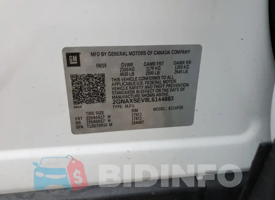 2GNAXSEV8L6144883 Photo# 12