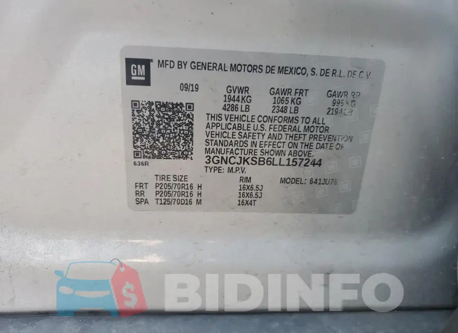 3GNCJKSB6LL157244 Photo# 13