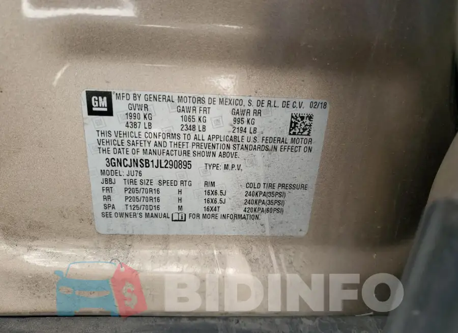 3GNCJNSB1JL290895 Photo# 13