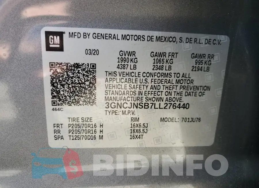 3GNCJNSB7LL276440 Photo# 13