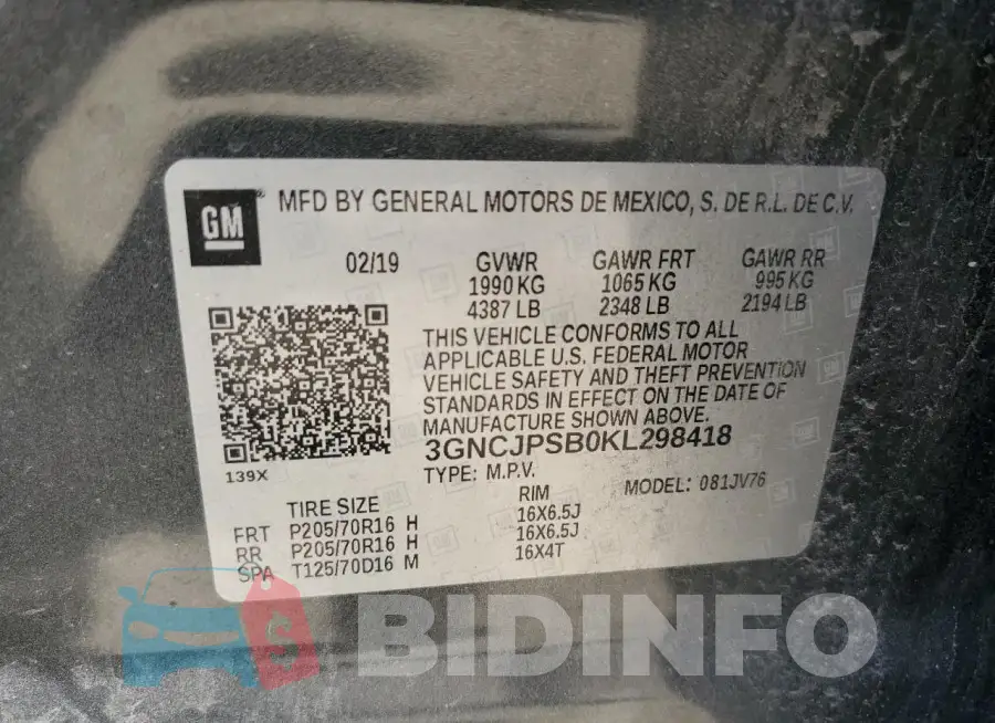 3GNCJPSB0KL298418 Photo# 13