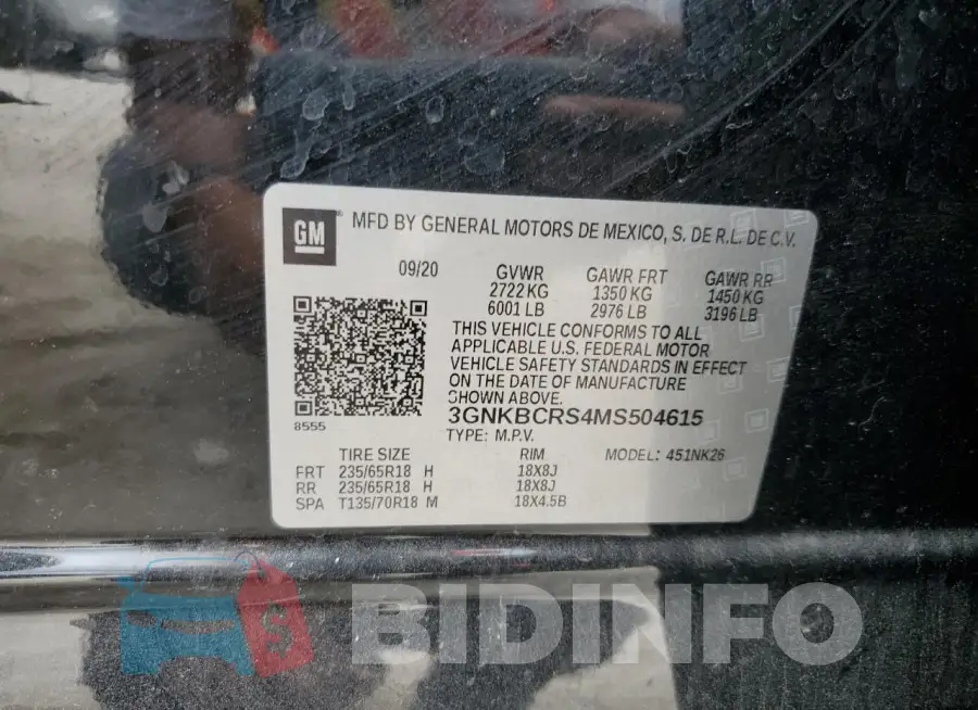 3GNKBCRS4MS504615 Photo# 13